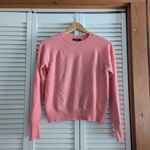 APC Coral Pink 100% Cashmere Crewneck Sweater XS